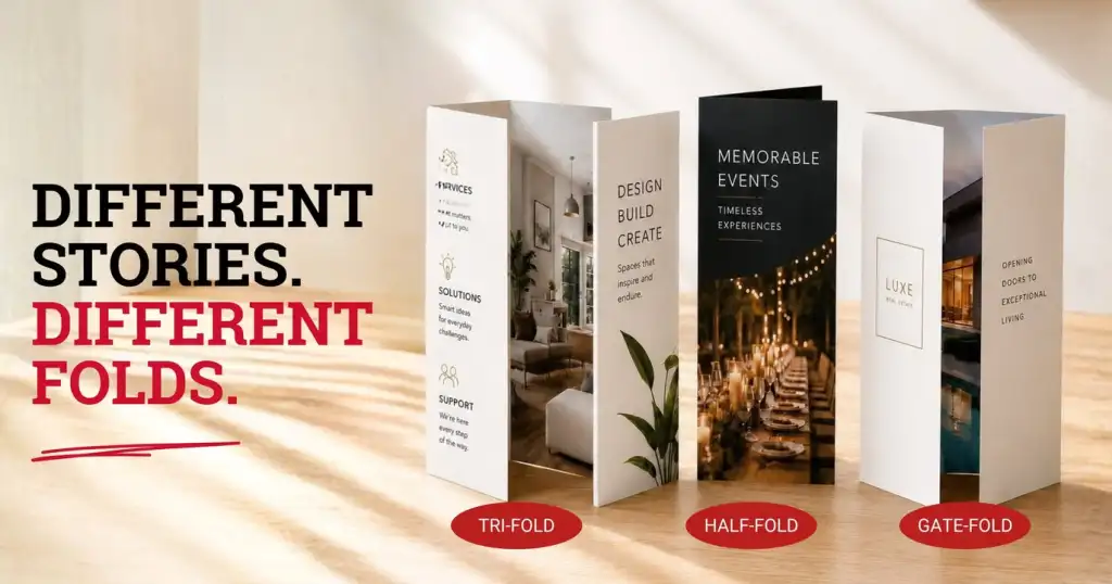 Choosing a brochure isn't just about what you want to say—it's about how you want people to experience it.Some messages ...